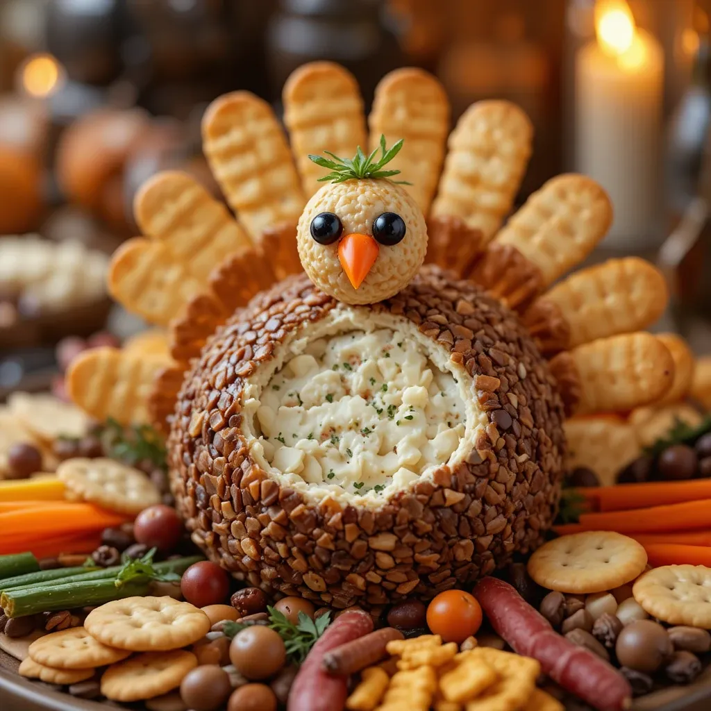 Thanksgiving Turkey Cheese Ball