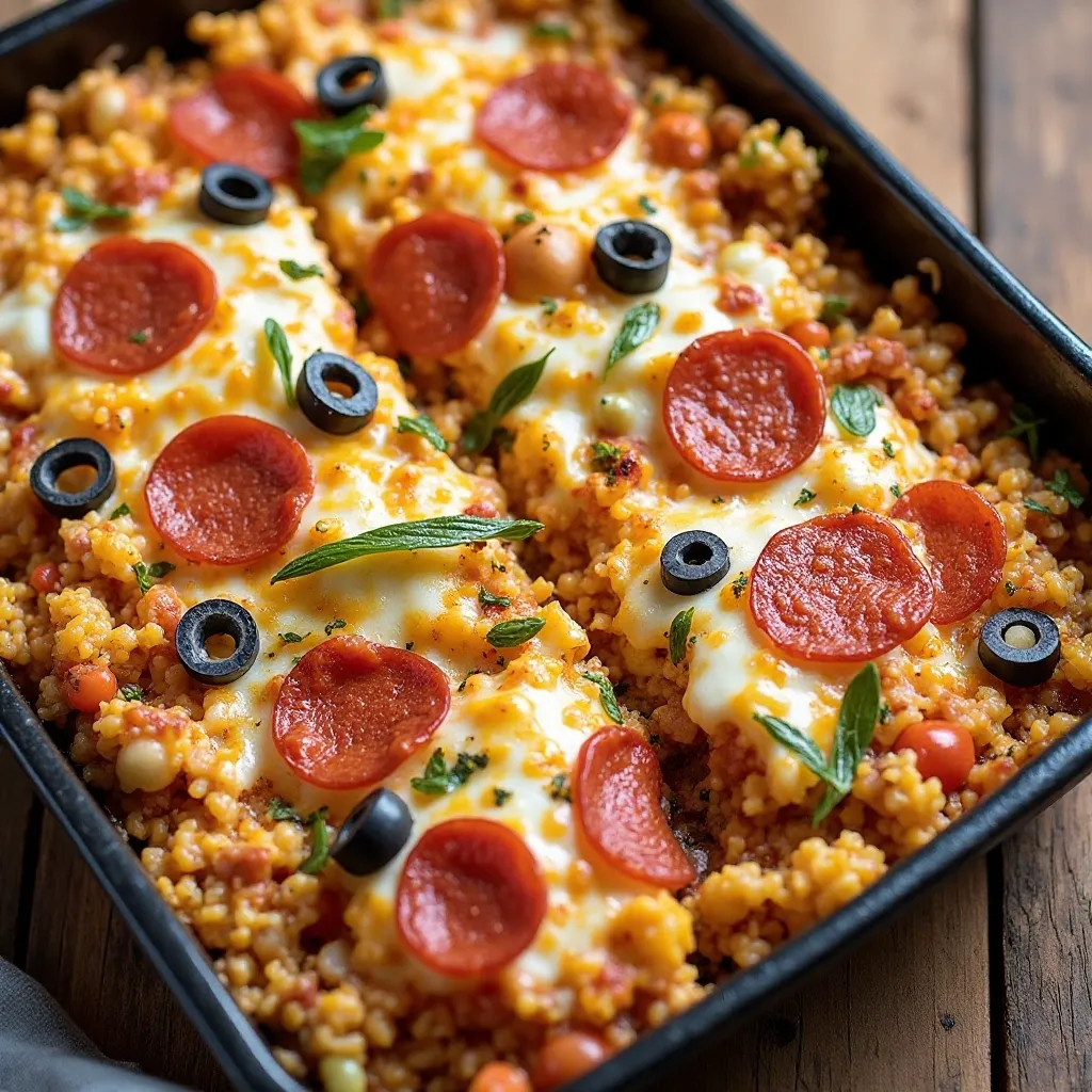 Supreme Keto Pizza Casserole