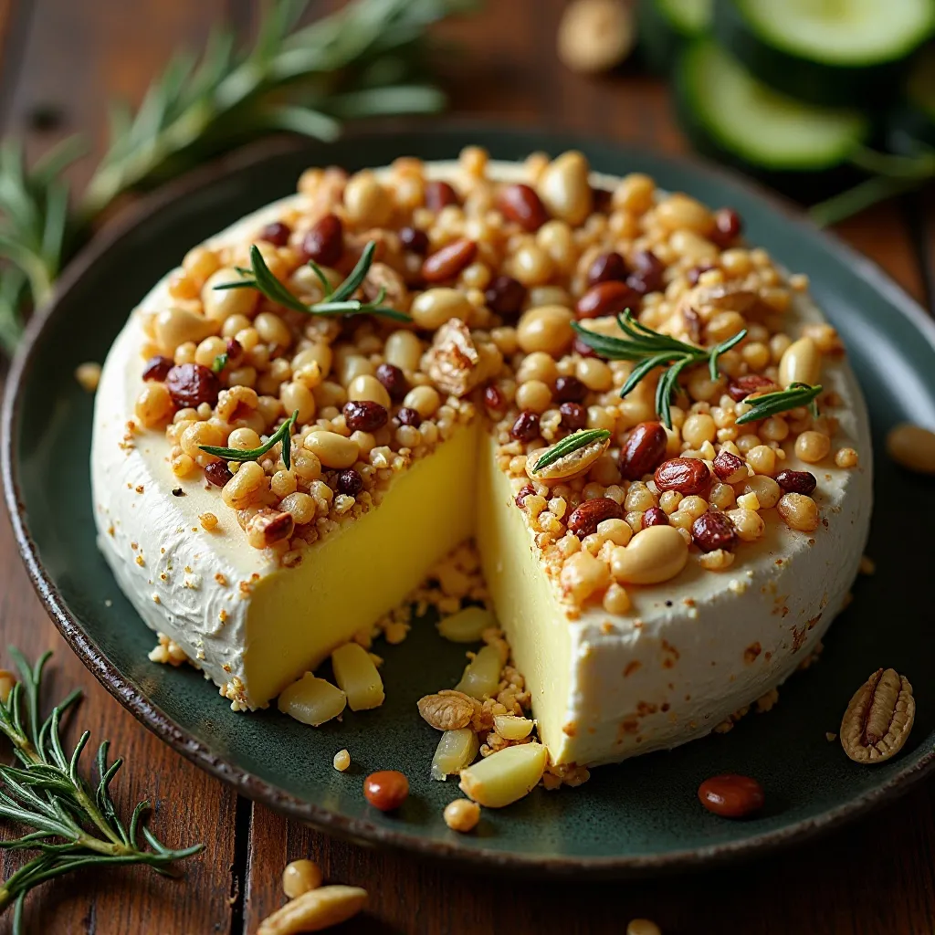 Baked Brie with Nuts and Herbs