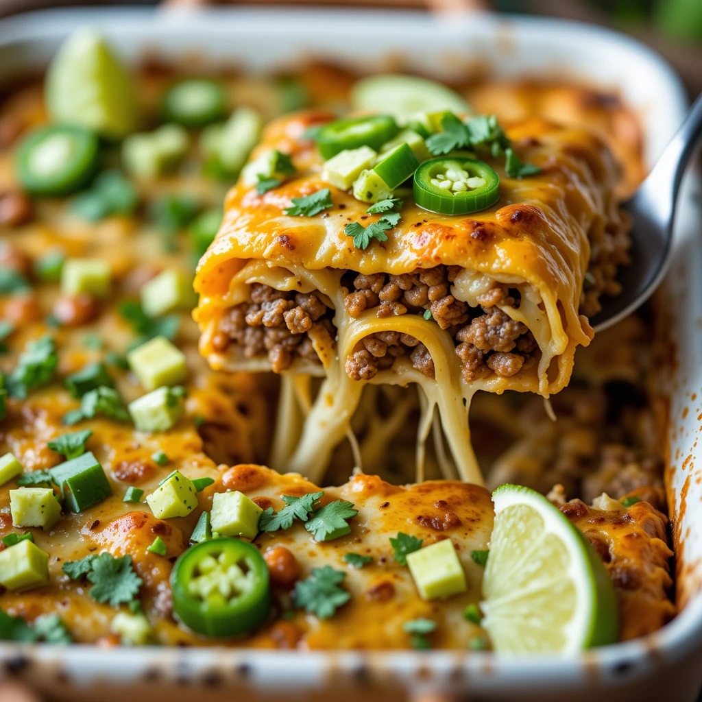 Keto Taco Casserole with Zucchini