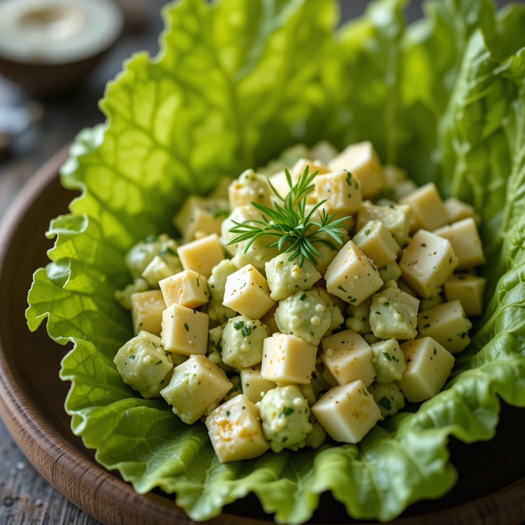 Creamy Avocado Egg Salad Lettuce Wraps