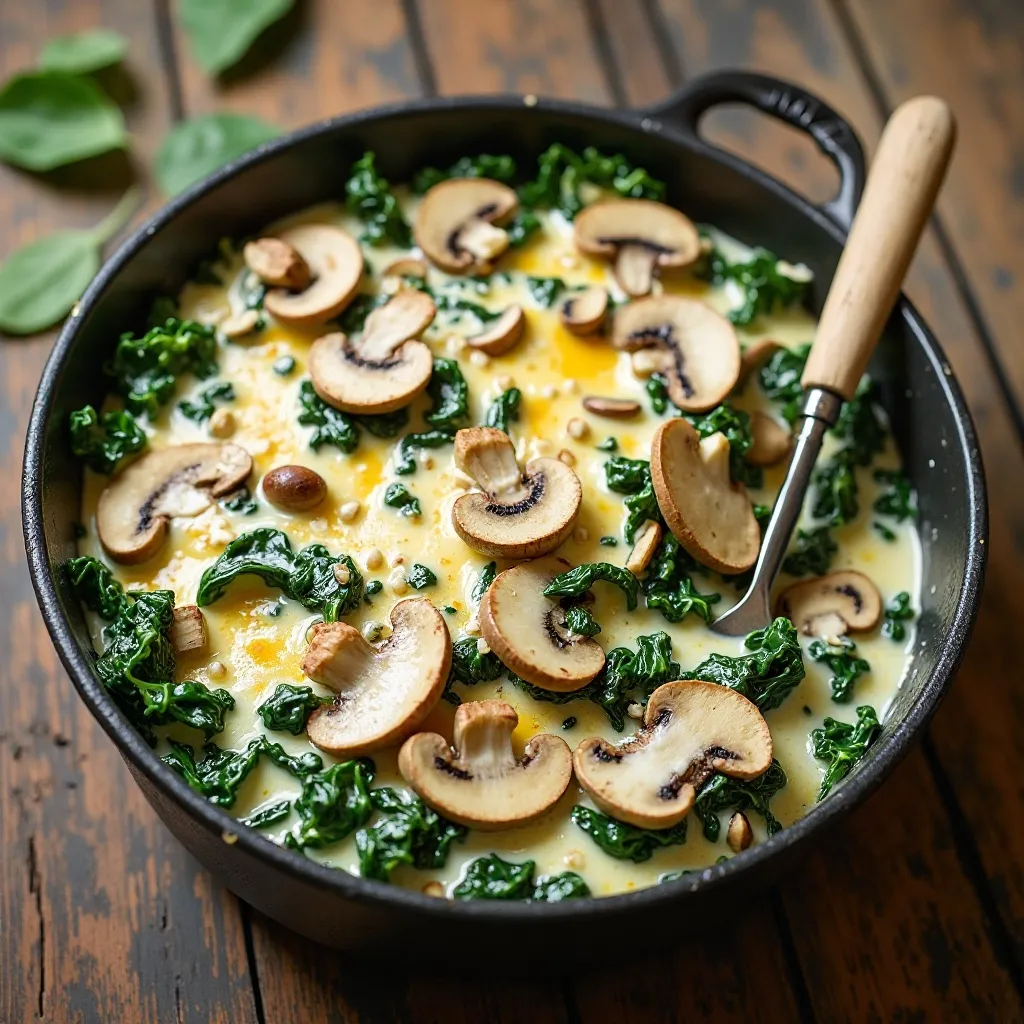 Creamy Spinach Mushroom Casserole