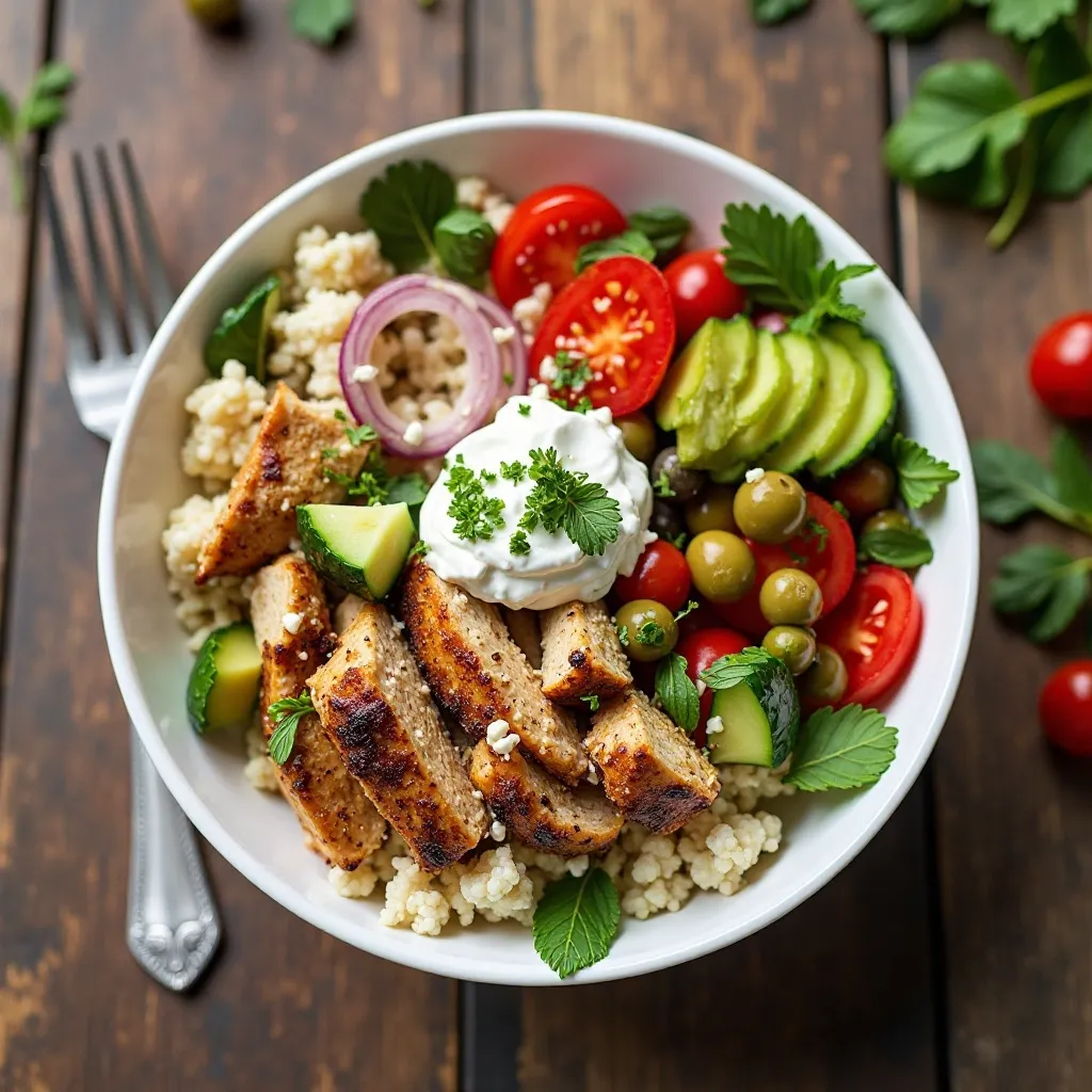 Greek Chicken Bowls with Tzatziki