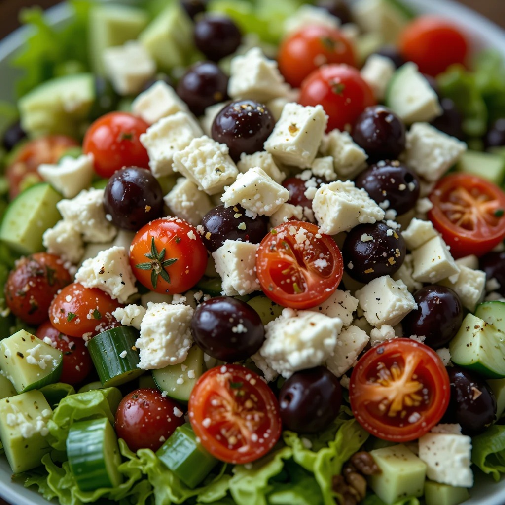 Greek Salad with Feta and Olives