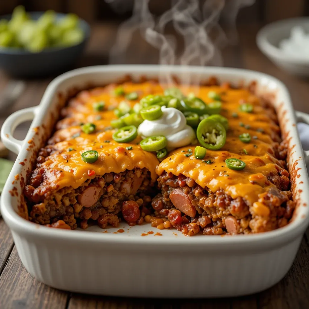 Keto Chili Dog Casserole