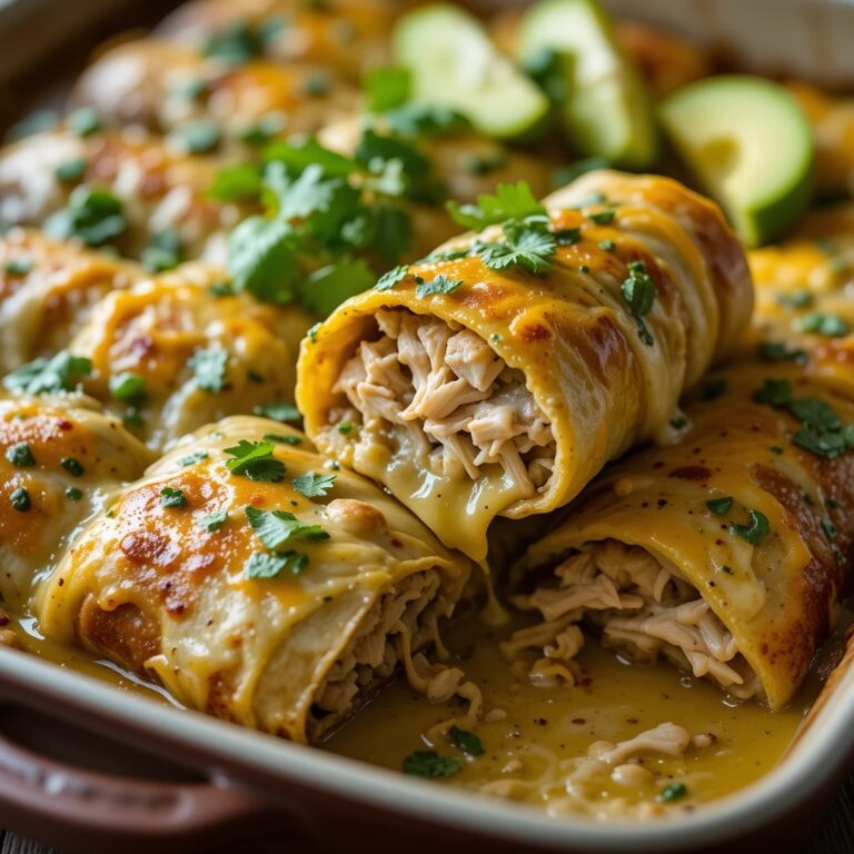 Keto Green Chili Chicken Enchiladas
