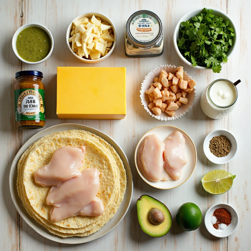 Keto Green Chili Chicken Enchiladas