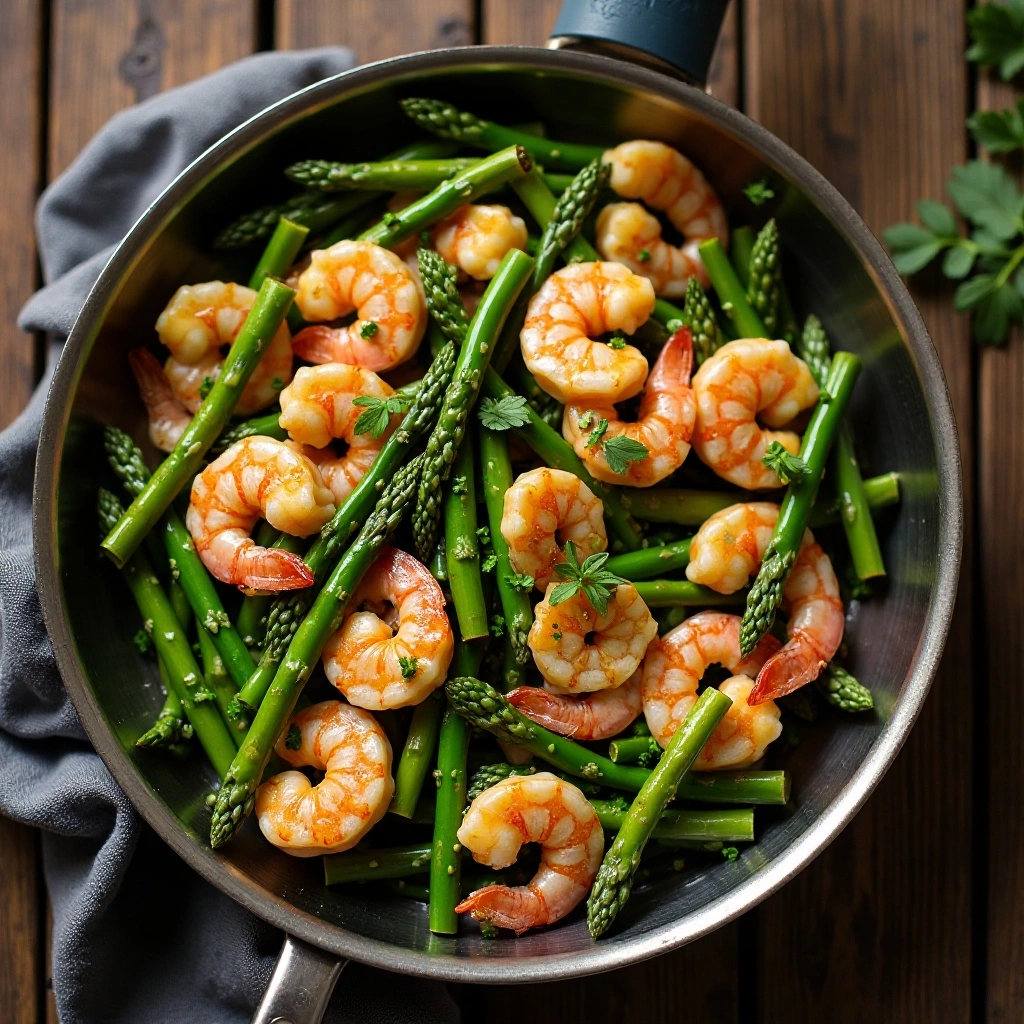 Lemon Butter Shrimp with Asparagus
