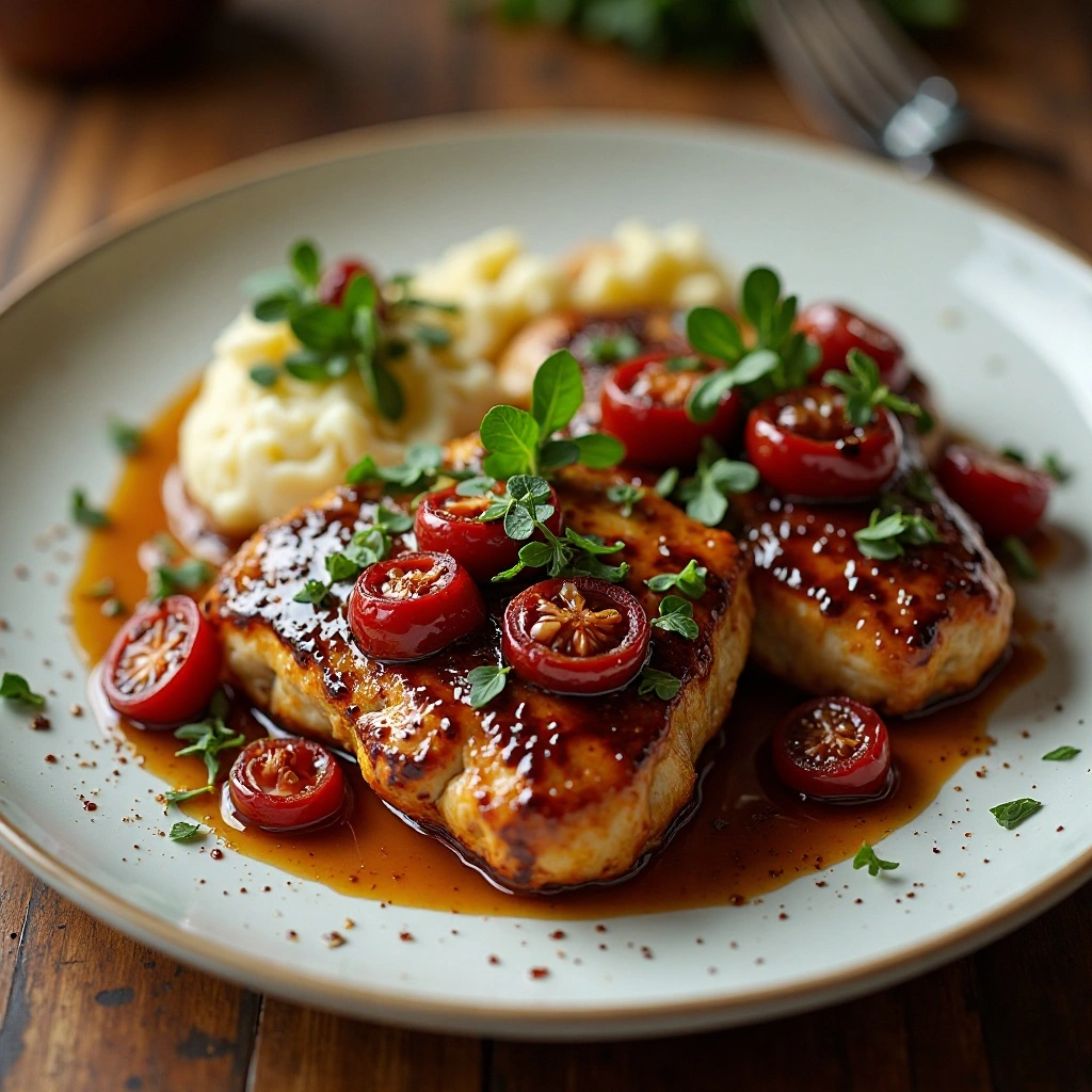 Balsamic Glazed Chicken with Sun-Dried Tomatoes