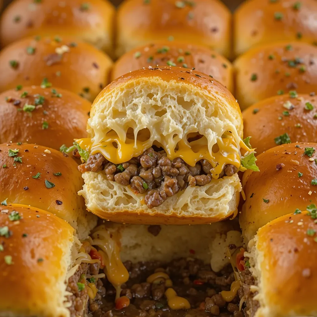 Cheesy Beef Sliders