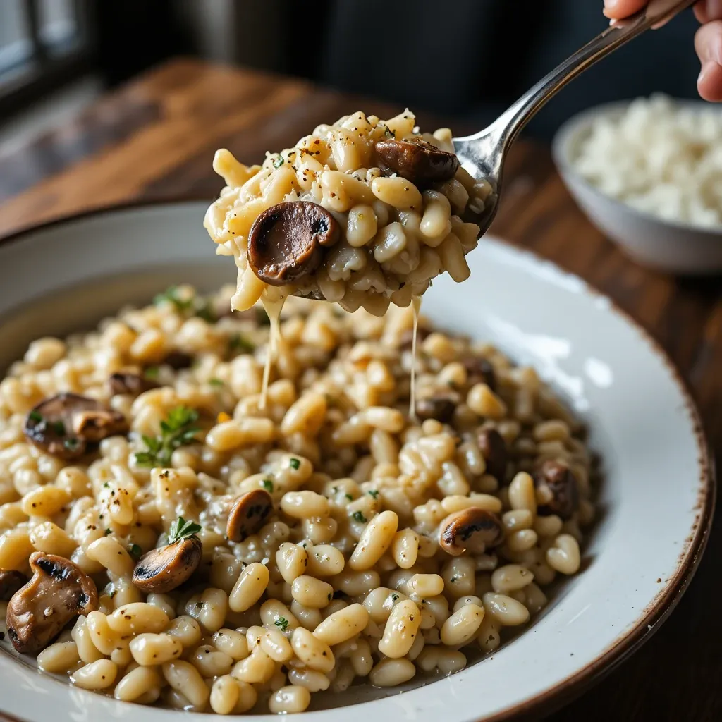 Creamy Mushroom and Herb Orzo
