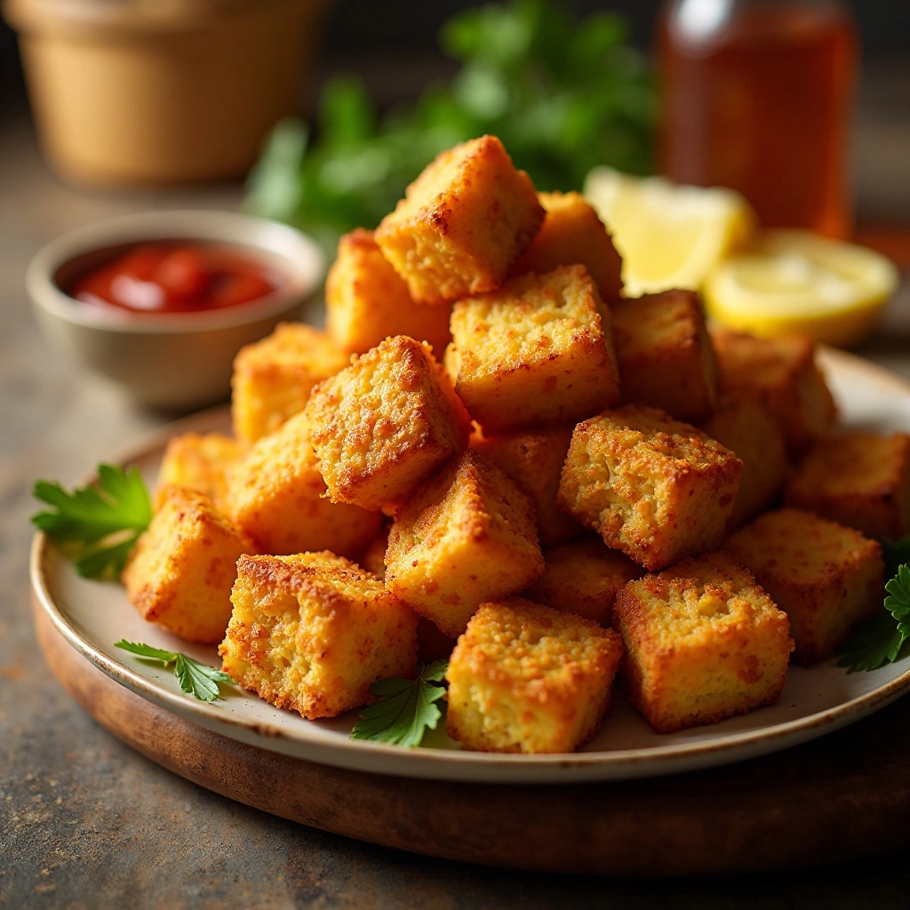 Crispy Baked Tofu Nuggets