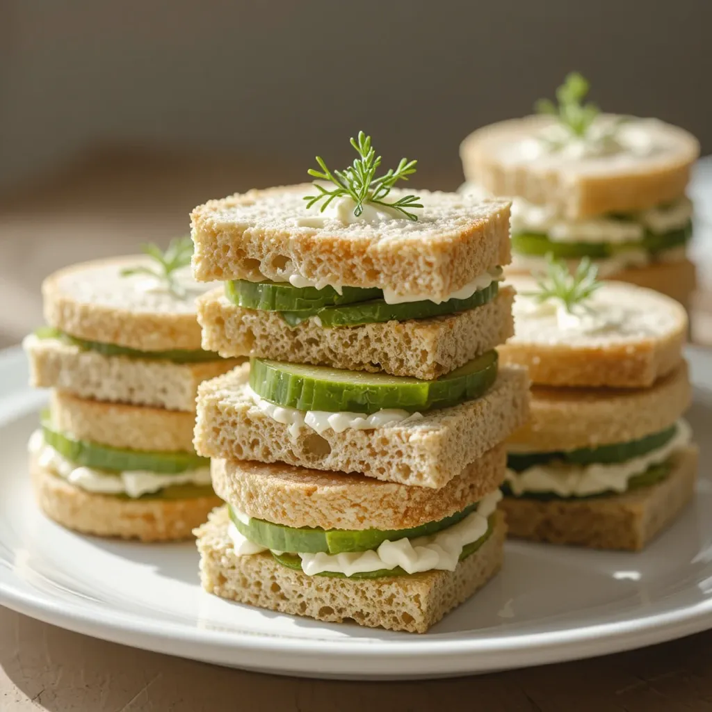 Cucumber Tea Sandwiches with Herbed Cream Cheese