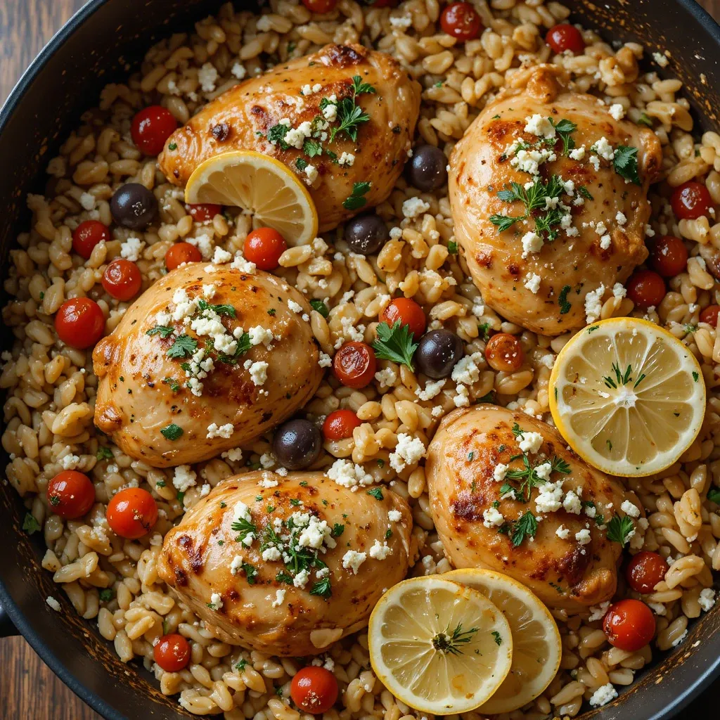 Greek-Style Chicken Orzo
