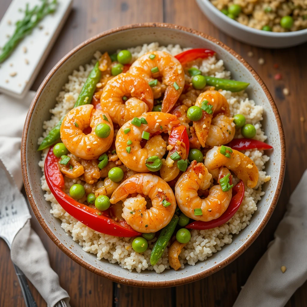 Honey Garlic Shrimp Bowl