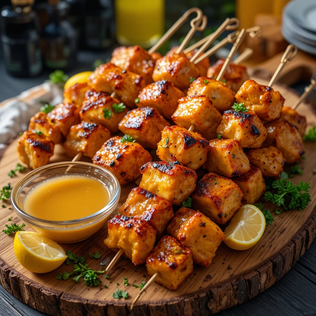 Honey Mustard Chicken Skewers