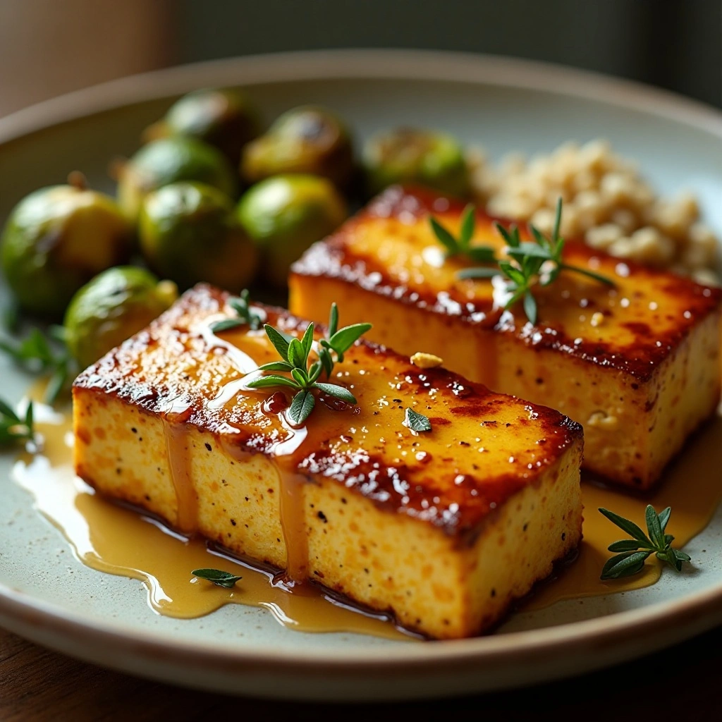 Maple Dijon Glazed Tofu