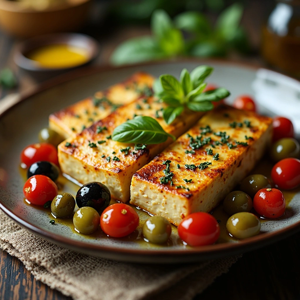 Mediterranean Herb Baked Tofu