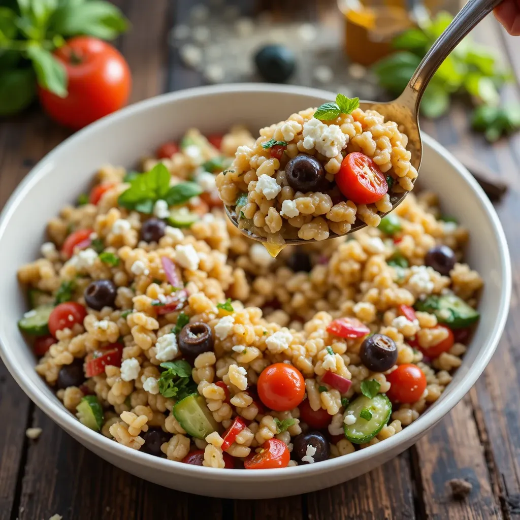 Mediterranean Orzo Salad with Feta