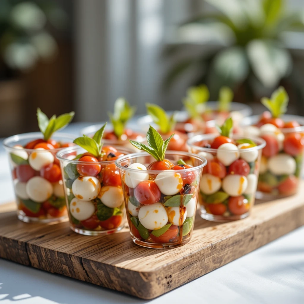 Mini Caprese Salad Cups