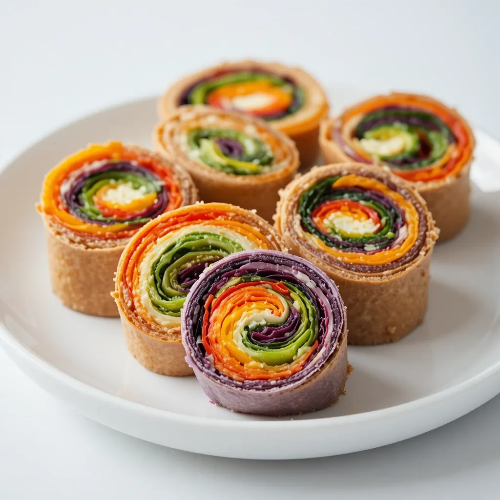 Rainbow Veggie Pinwheels