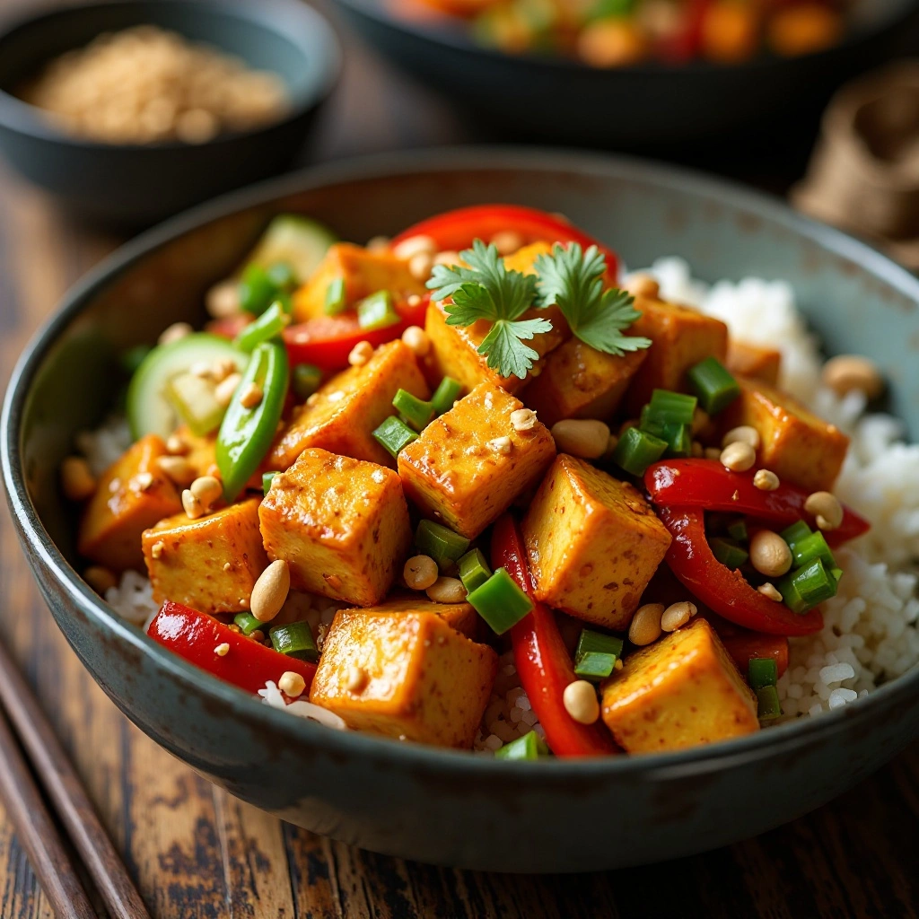 Spicy Peanut Tofu Stir-Fry