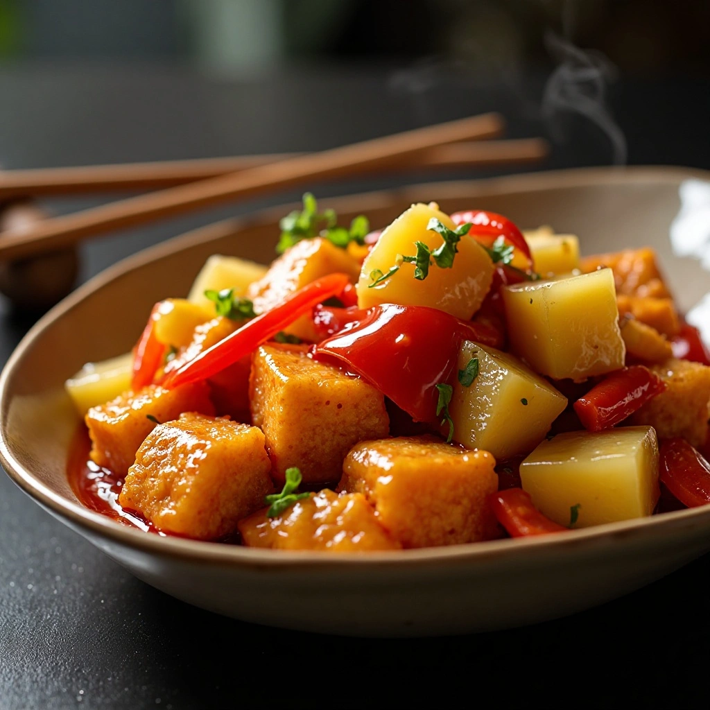 Sweet and Sour Crispy Tofu