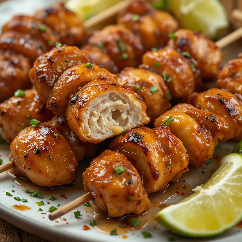 Sweet and Spicy Chicken Skewers