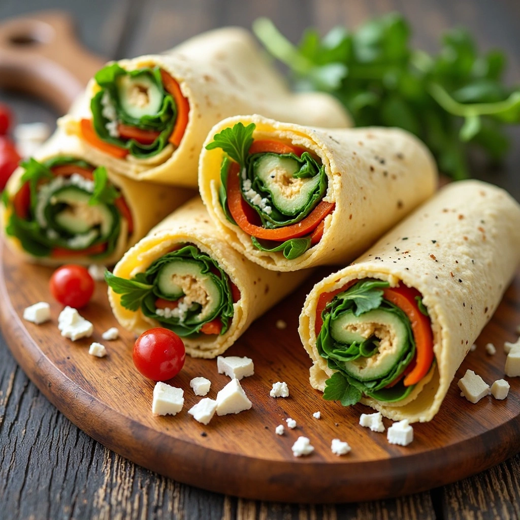 Veggie Hummus Wraps