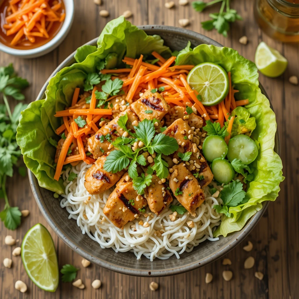 Vietnamese Lemongrass Chicken Bowl (Gà Xào Sả)