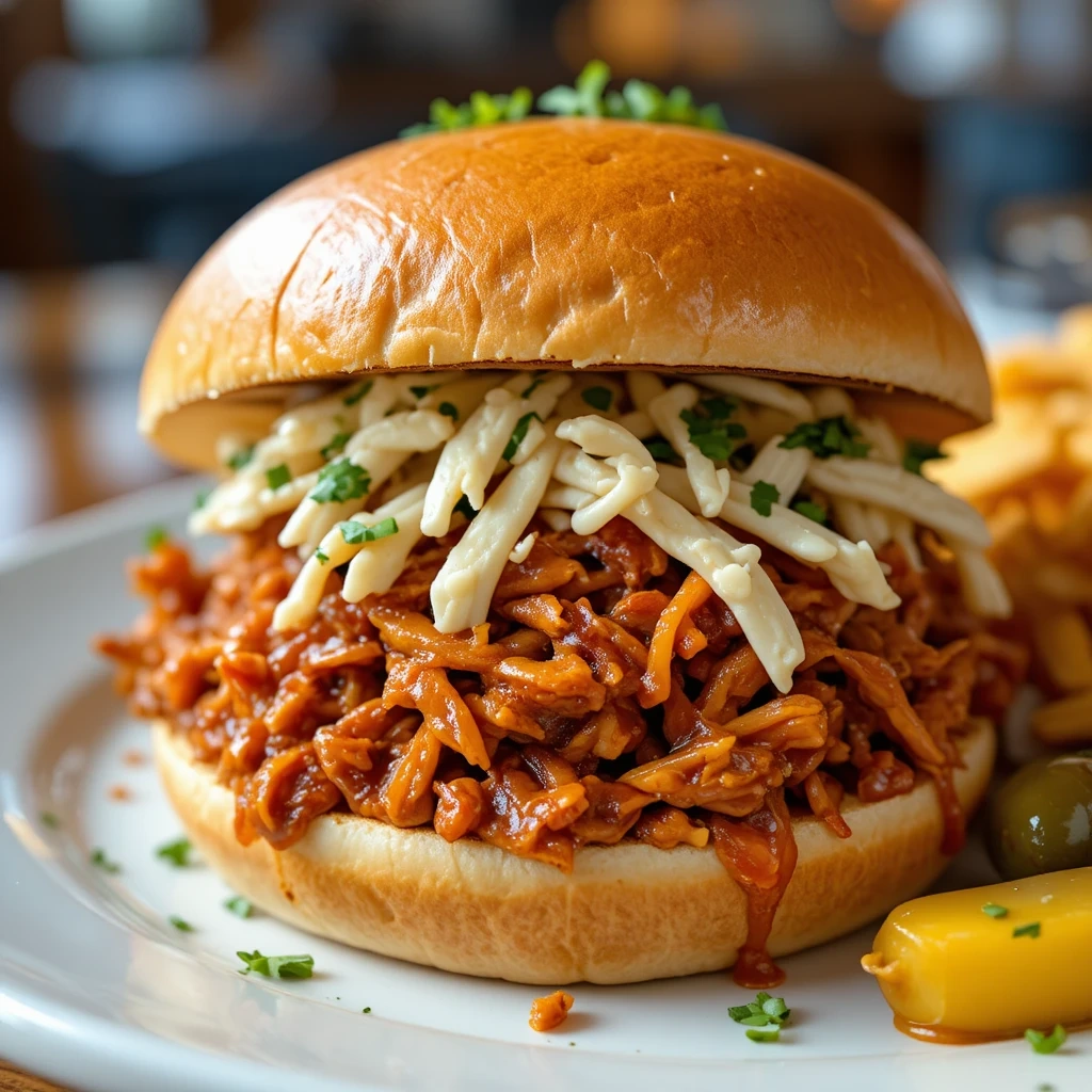 BBQ Pulled Chicken Sandwiches