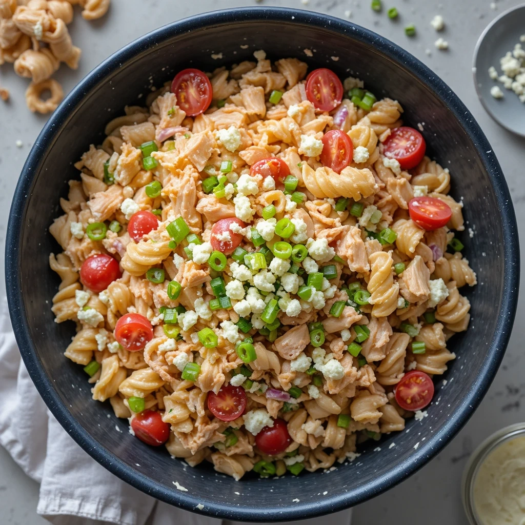 Buffalo Chicken Protein Pasta Salad