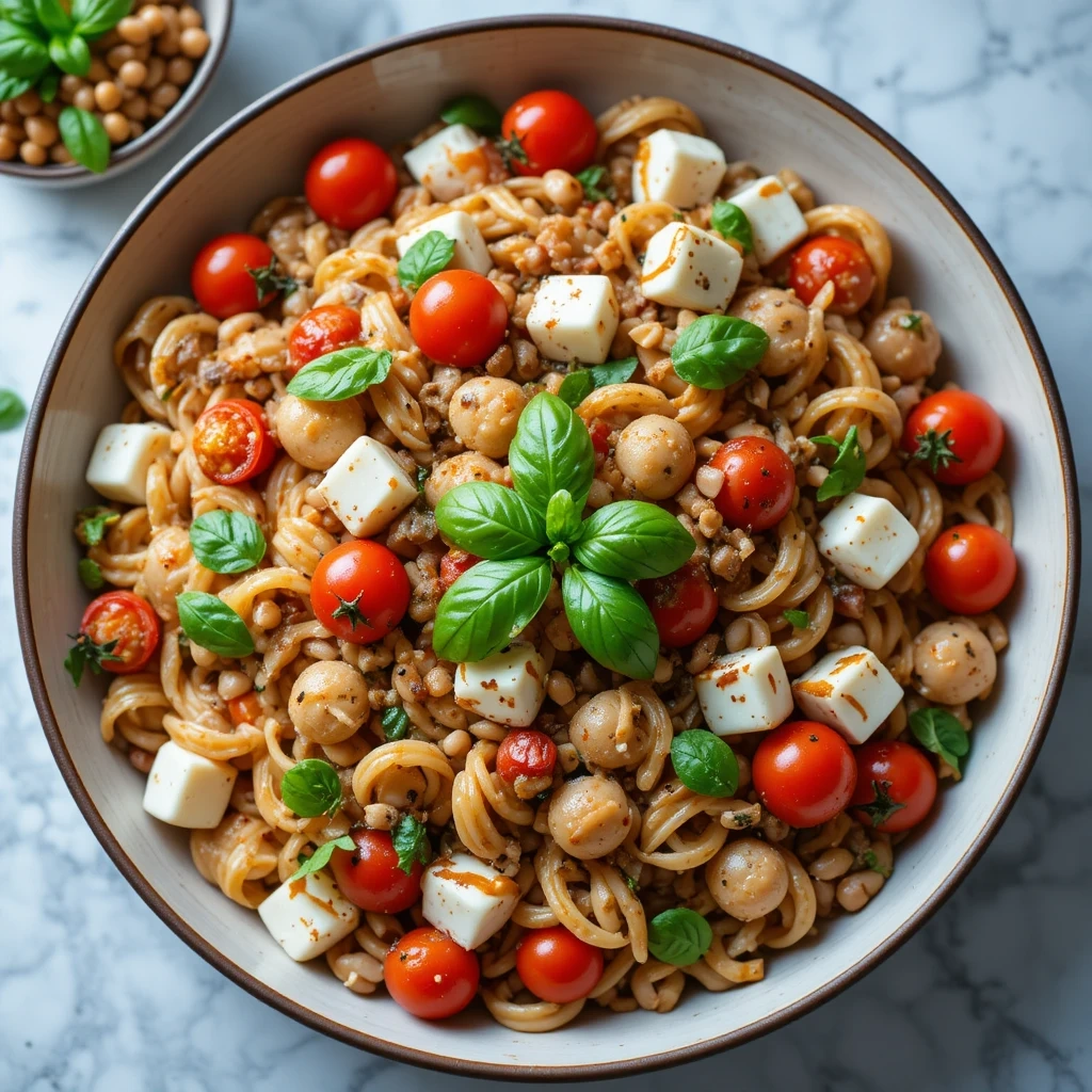 Caprese Protein Pasta Salad