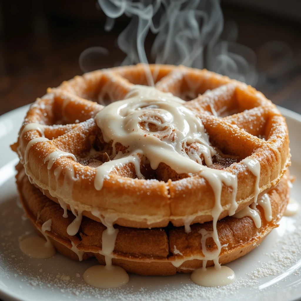 Cinnamon Roll Waffles