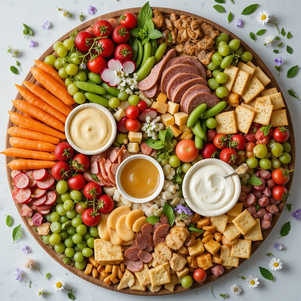 Classic Spring Garden Charcuterie Board