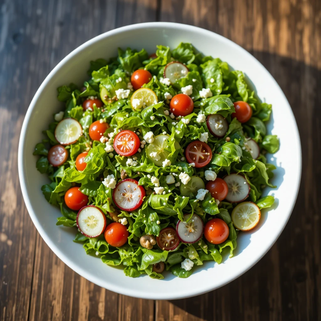 Classic Spring Green Salad with Lemon Vinaigrette