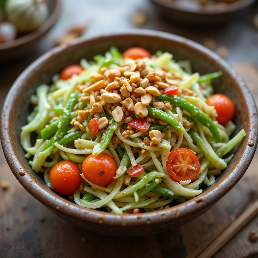 Classic Thai Green Papaya Salad (Som Tum)
