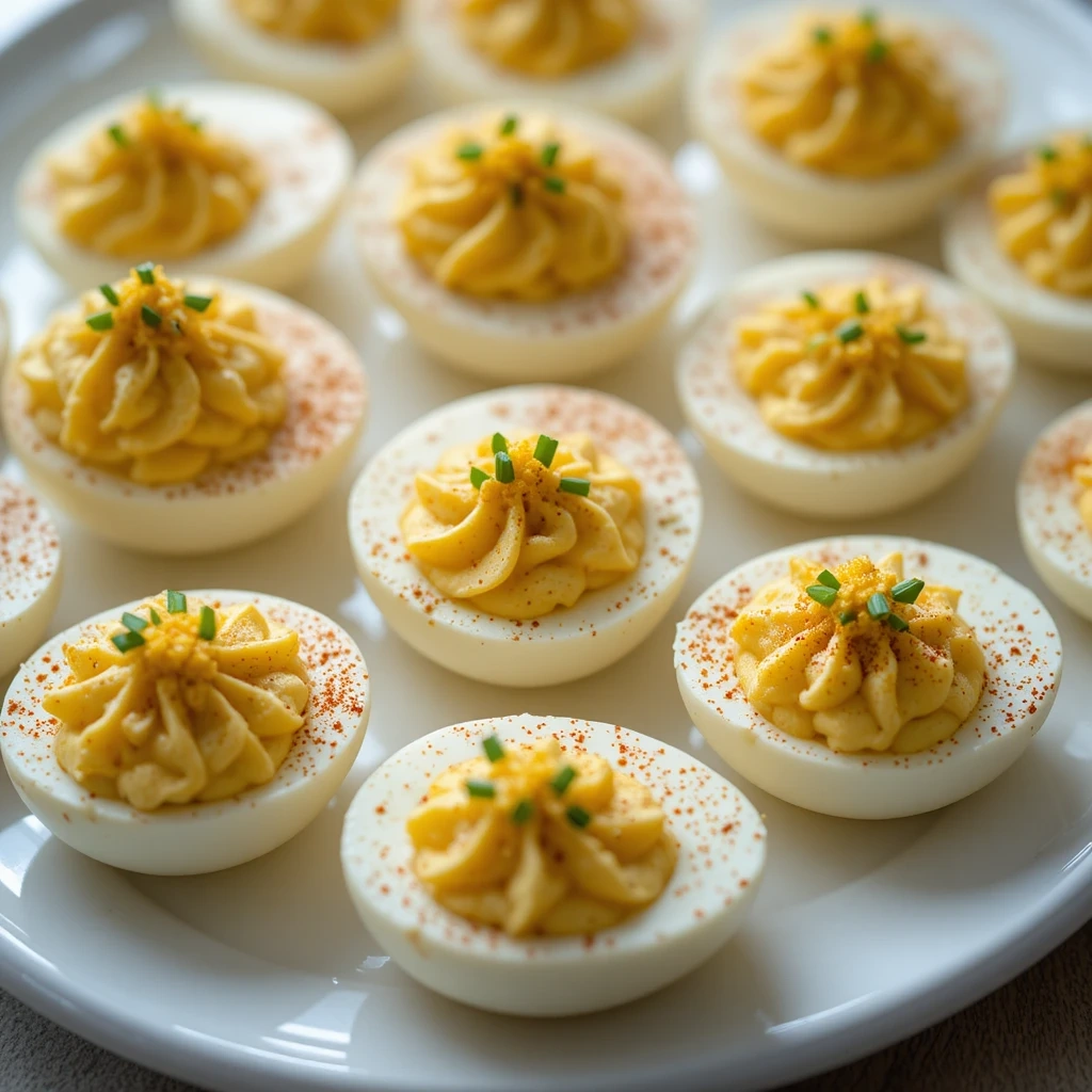 Deviled Eggs with Paprika & Chives
