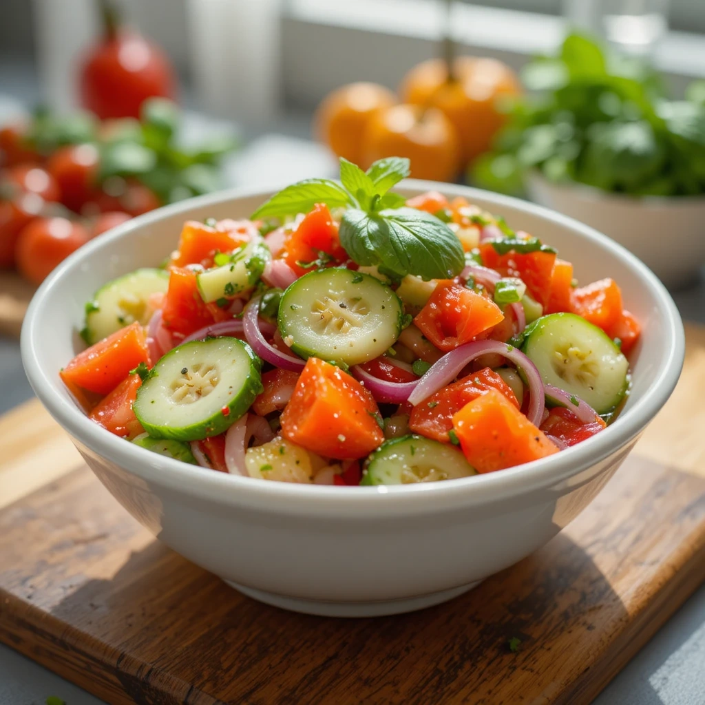 Fresh Cucumber Tomato Salad