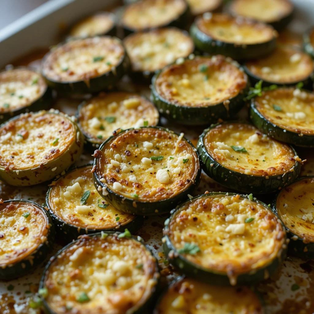 Garlic Parmesan Roasted Zucchini