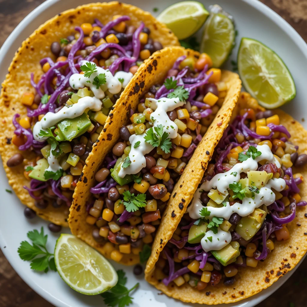 Grilled Corn and Black Bean Tacos