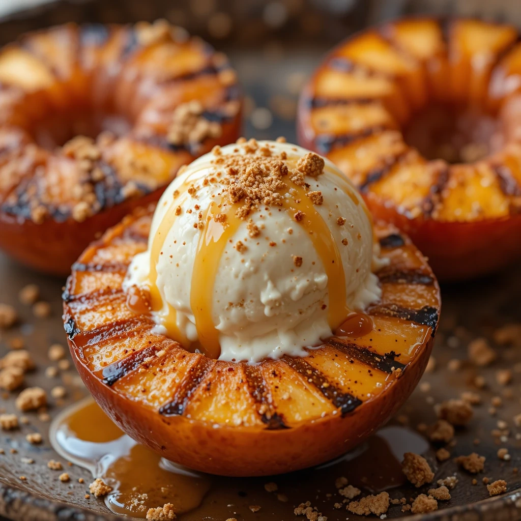 Grilled Peaches with Honey and Cinnamon