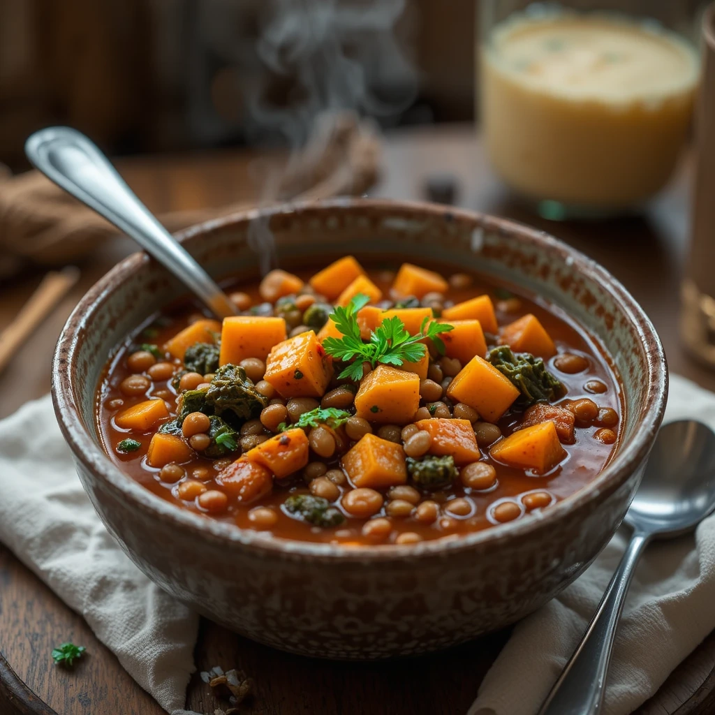 Hearty Lentil & Sweet Potato Stew