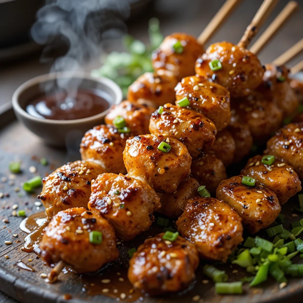 Honey Garlic Chicken Skewers
