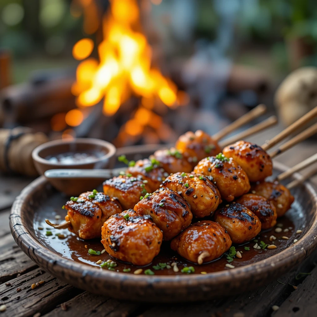 Honey Garlic Chicken Skewers