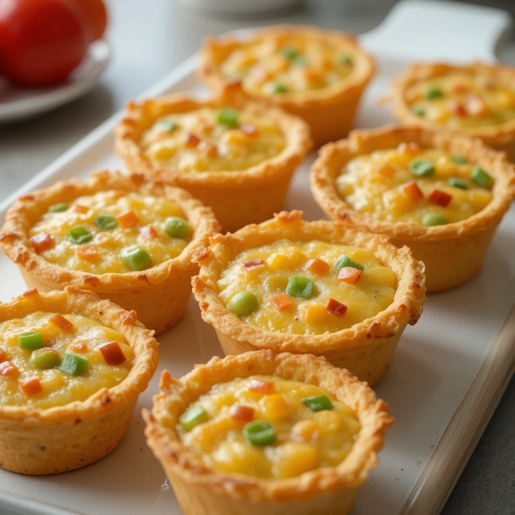 Mini Quiche Cups with Peas & Cheese
