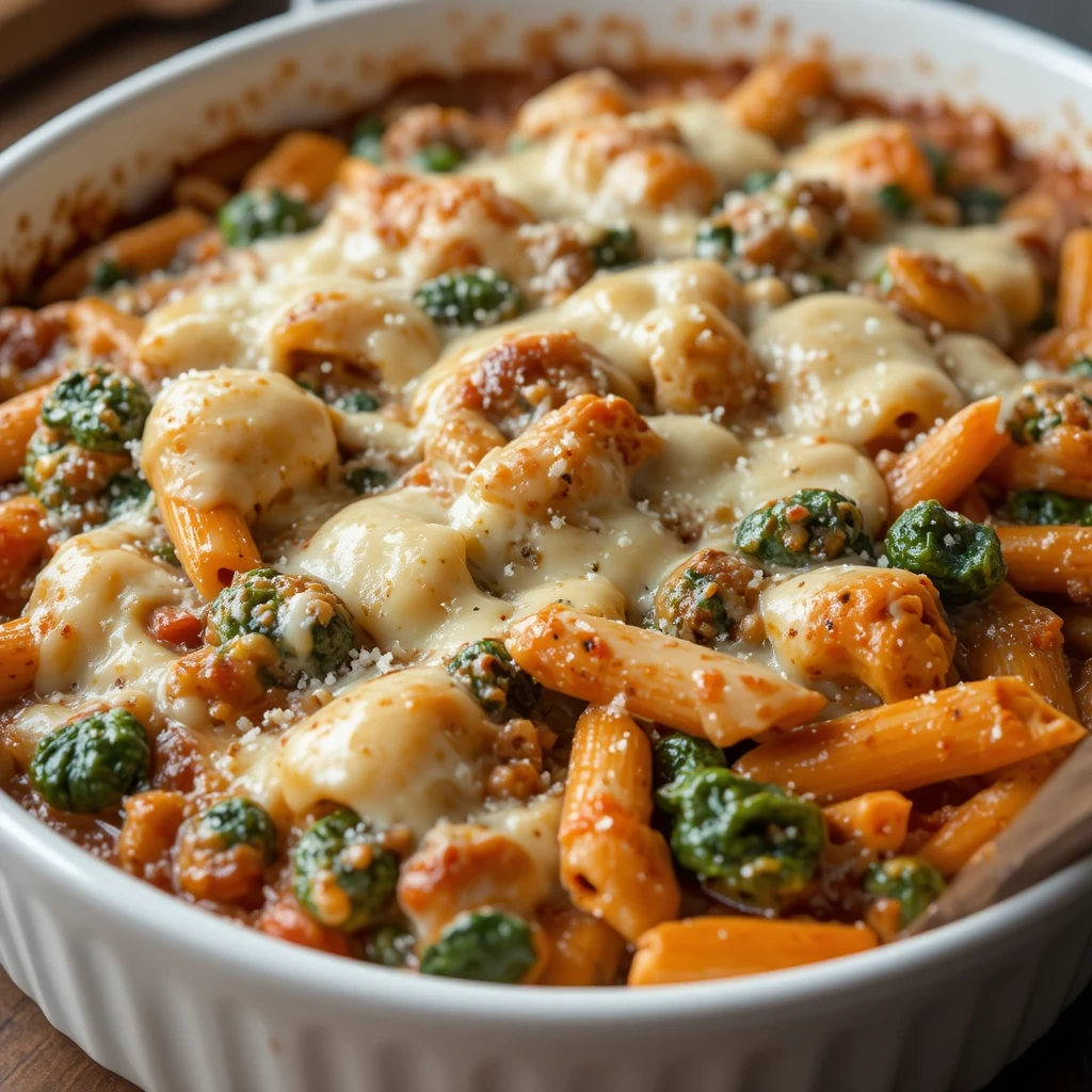 Spinach & Chicken Pasta Bake