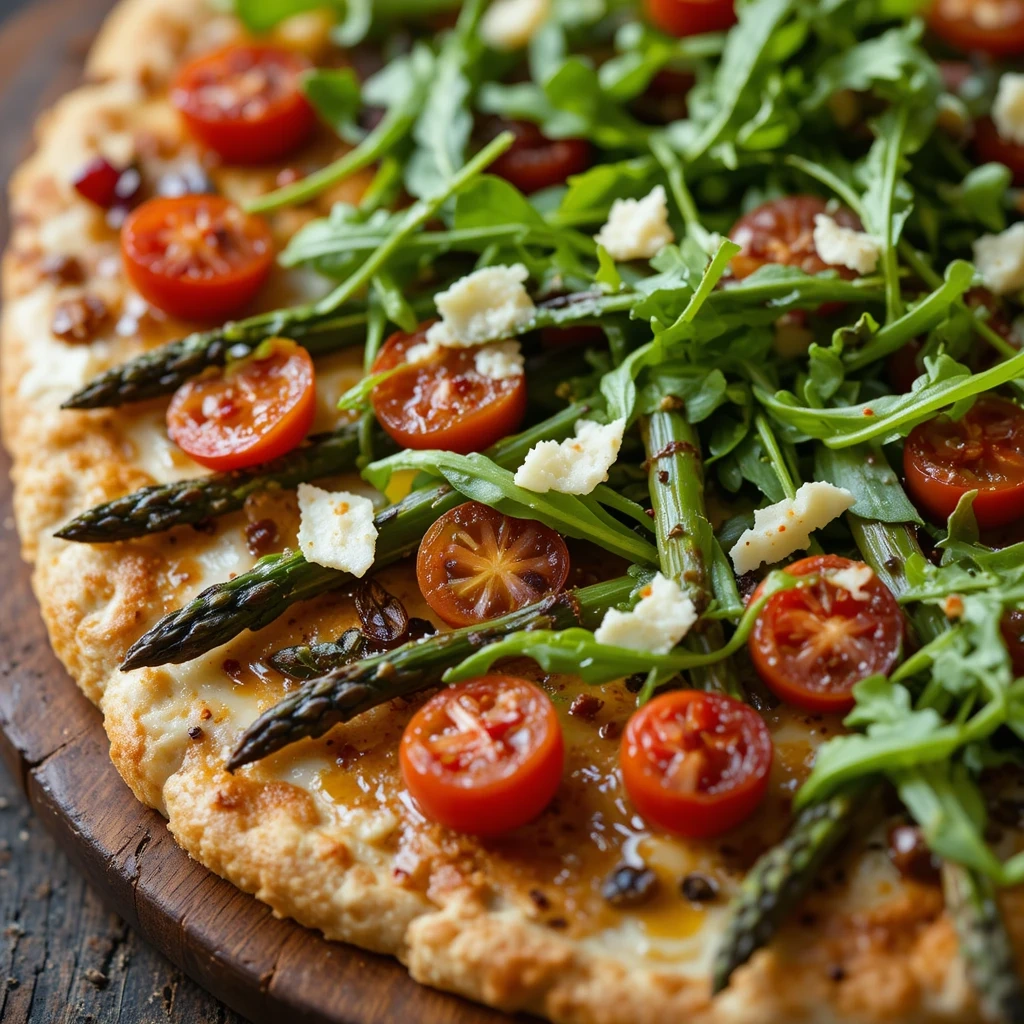 Spring Vegetable Flatbread Pizza
