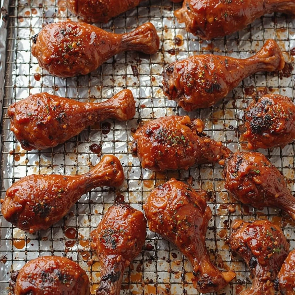Sticky Baked BBQ Chicken Drumsticks